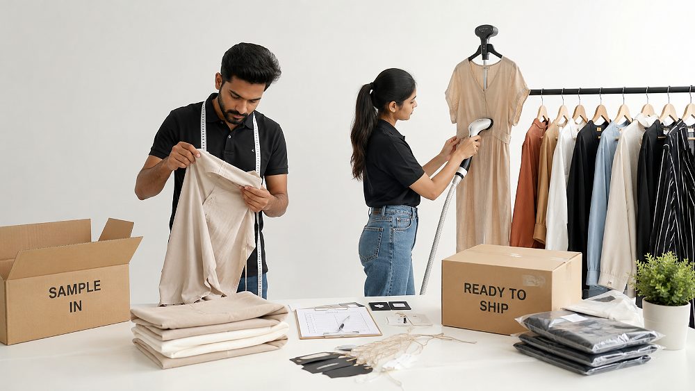Behind the scenes of seven-day fashion shoot preparation timeline for garment preparation for fashion photography from