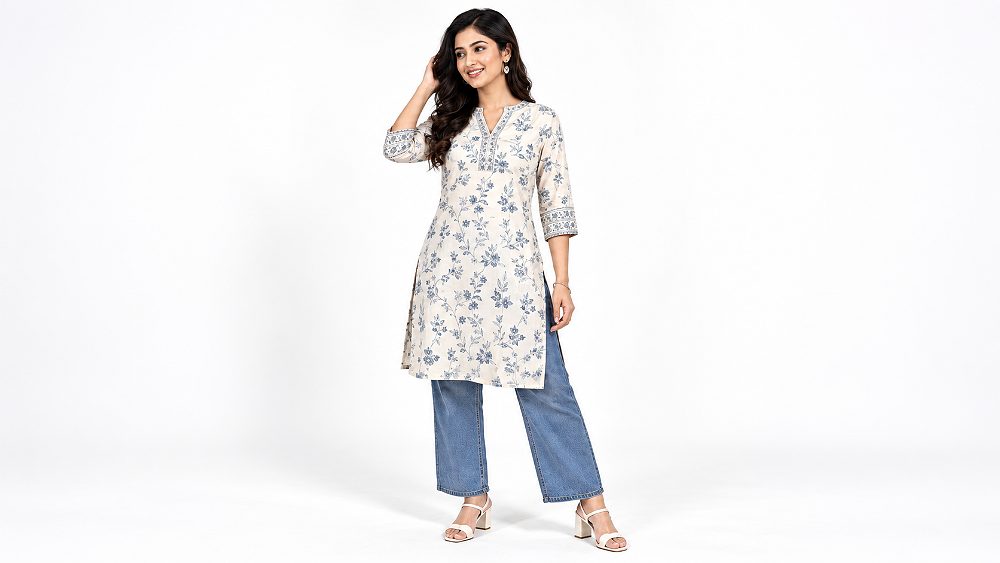 Behind the scenes of amazon clothing MAIN image requirements showing professional white background photography of a real