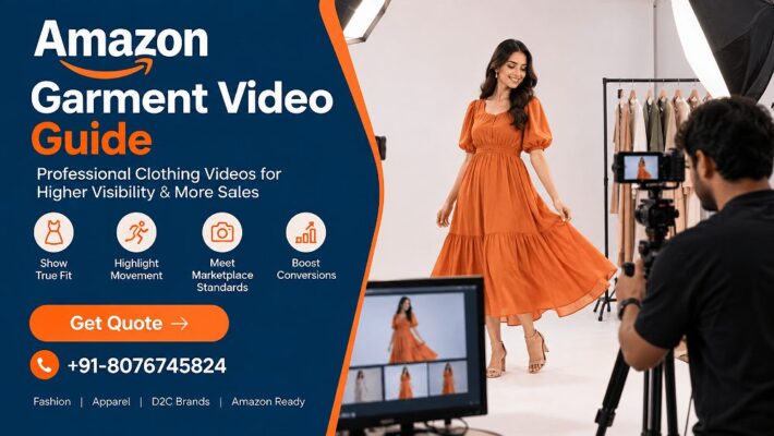 Professional Amazon Garment Video shoot with fashion models demonstrating clothing fit and movement while a