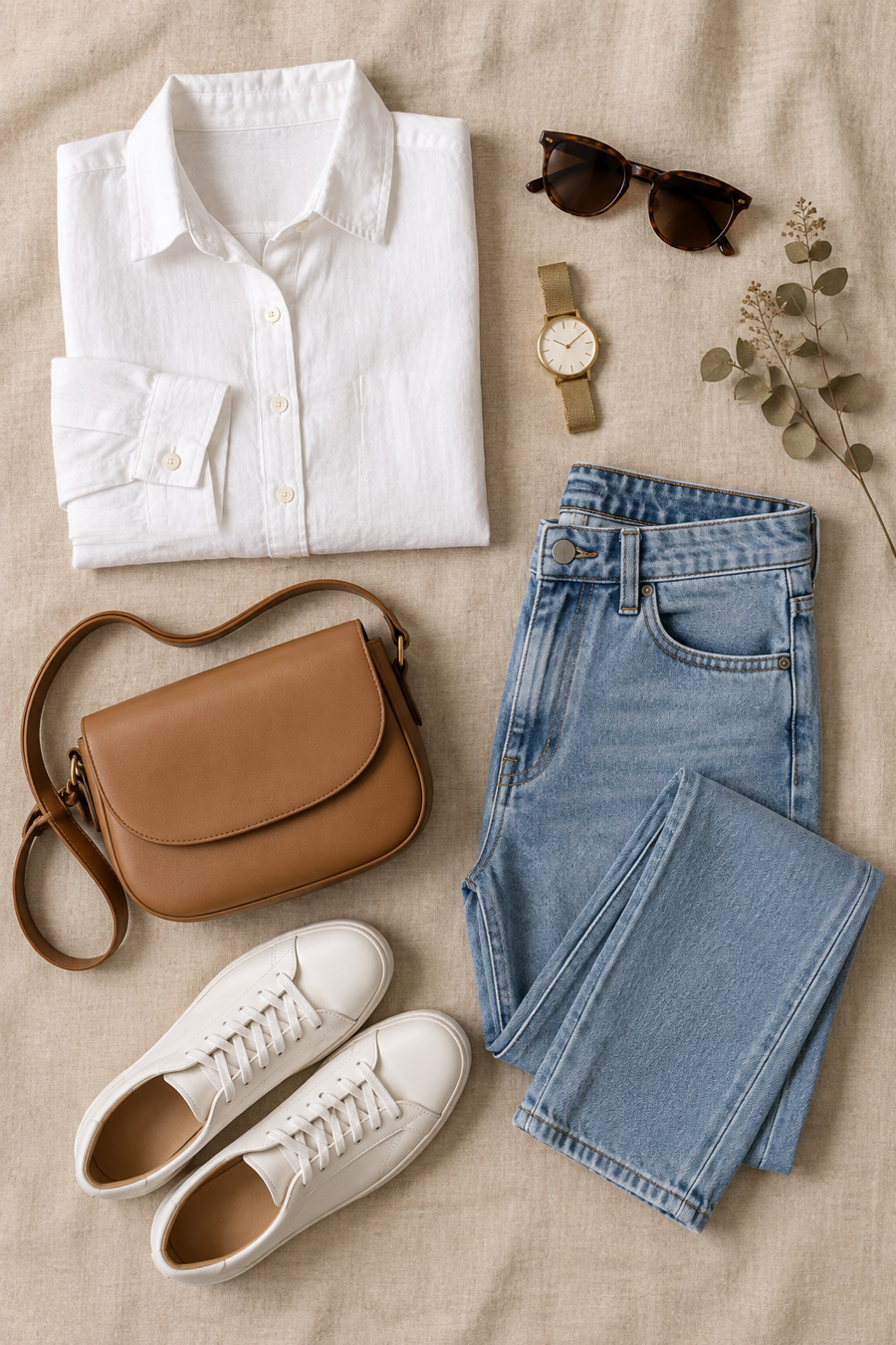 Flat lay apparel photography