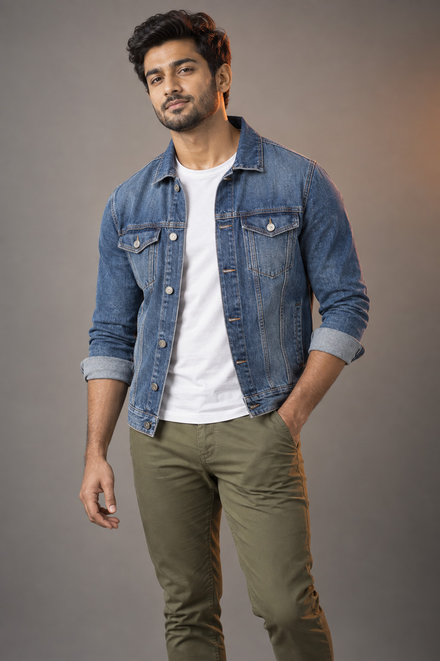 Menswear model shoot for a Myntra listing