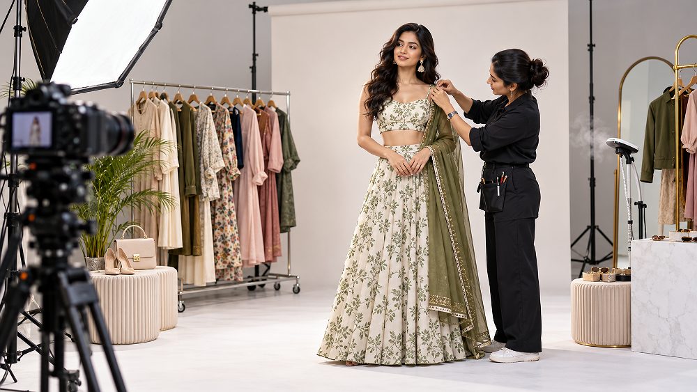 Behind the scenes of myntra seller launch readiness checklist image showing neatly arranged fashion garments on a clean