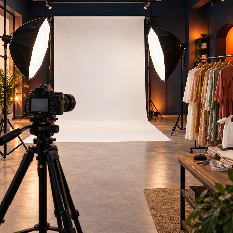 Uniqs Studio fashion shoot setup